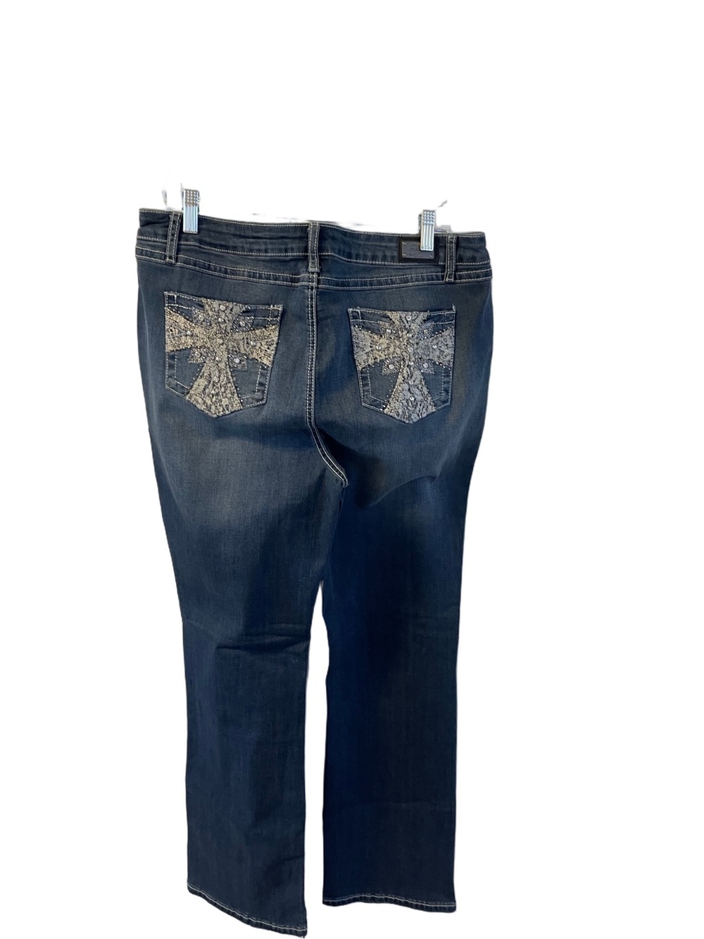 Earl Women’s Slim Boot Jeans Stretch Designer with Pocket Embellishments Sz 16 - Picture 2 of 12